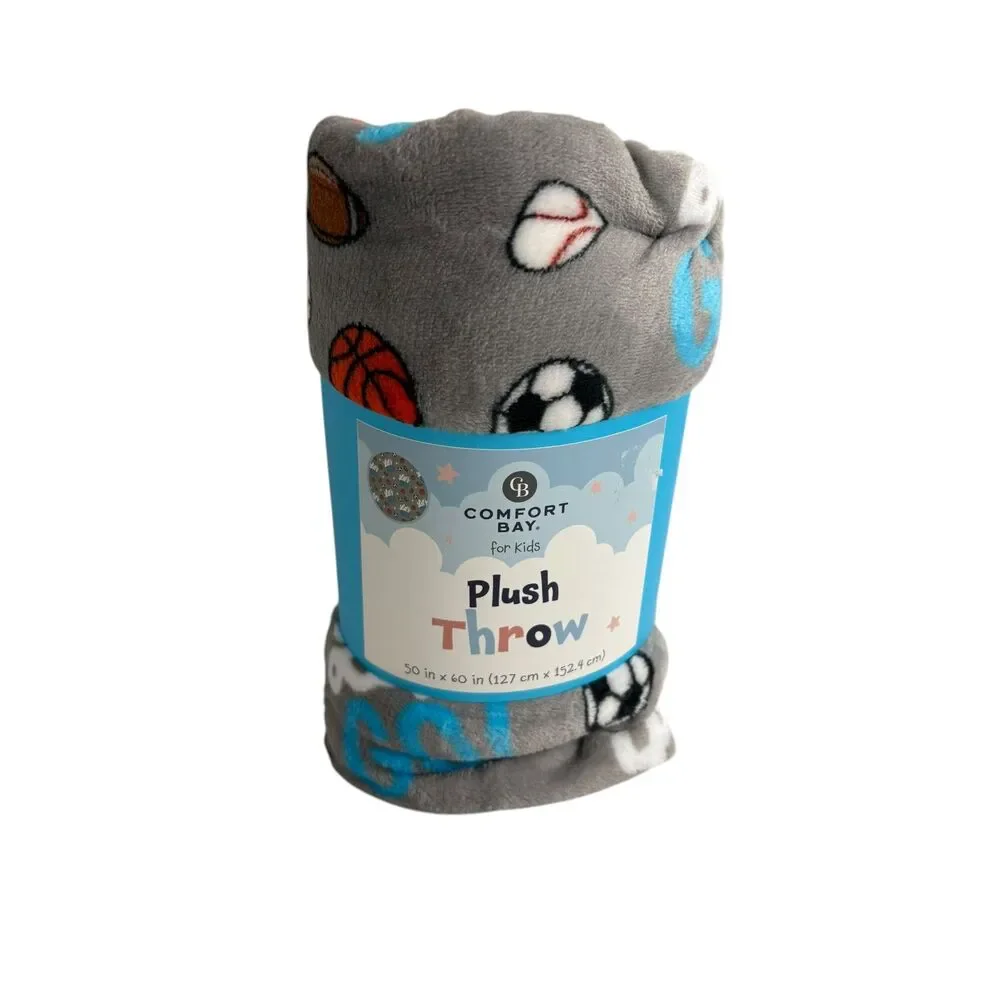 Comfort Bay Sports Balls Plush Throw Blanket Comfort Bay Size 50